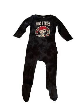 RAGS to Raches Guns N' Roses Romper 9-12 Mon GNR Peekabooty